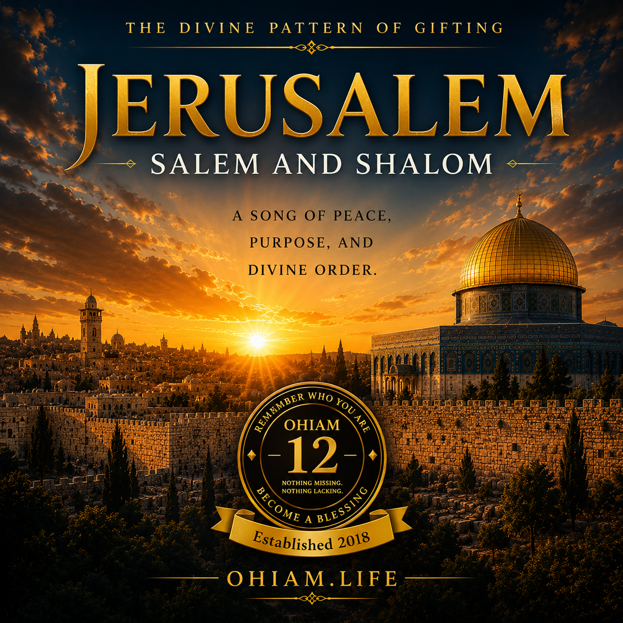 Jerusalem, Salem and Shalom — official song cover